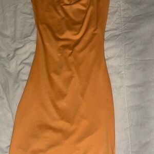 Fashion Nova Backless Orange Dress